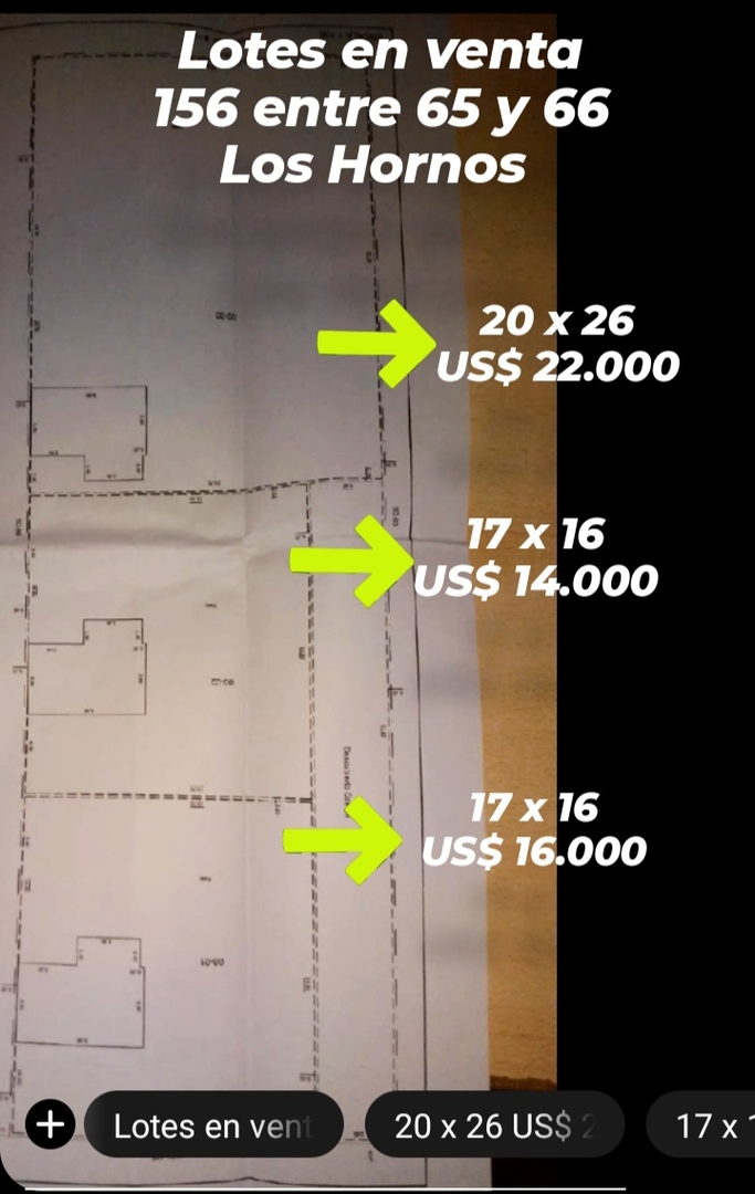 Terreno en Venta en Los Hornos